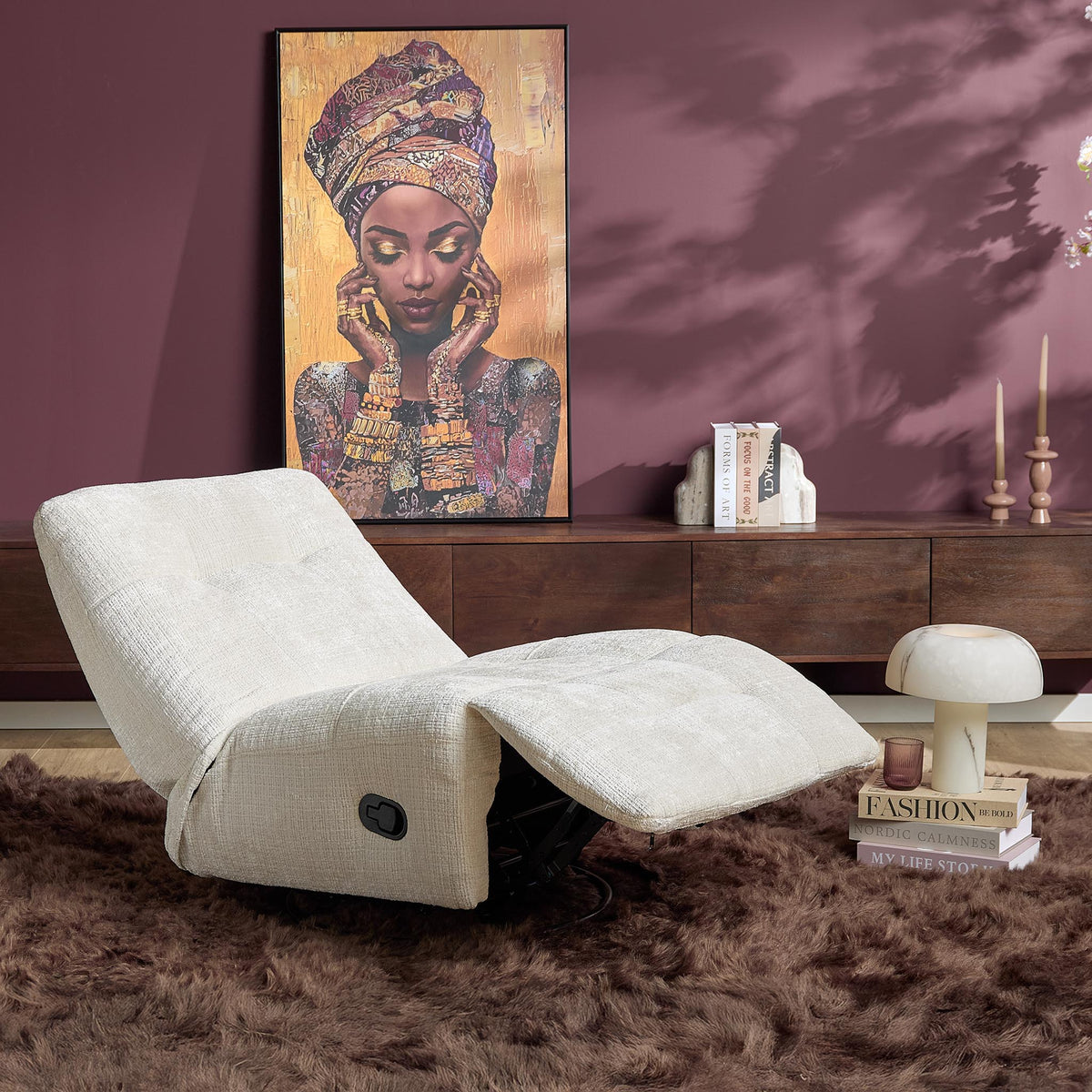 Relax armchair Chill Fabric Off White Starfurn