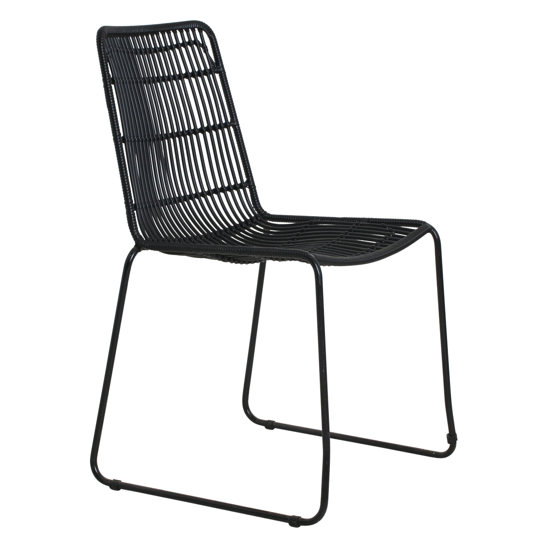 Jane Patio Chair Black Set of 2 Raw Materials