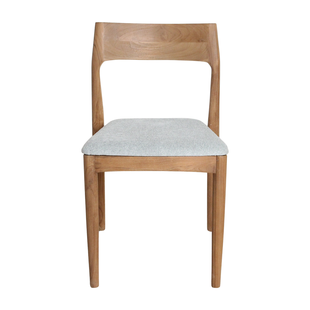 Freya Teak Dining Chair without Armrest Light Green Set of 2 Raw Materials