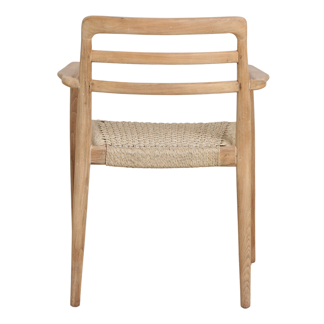 Verano Patio Chair with Armrest Natural Set of 2 Raw Materials