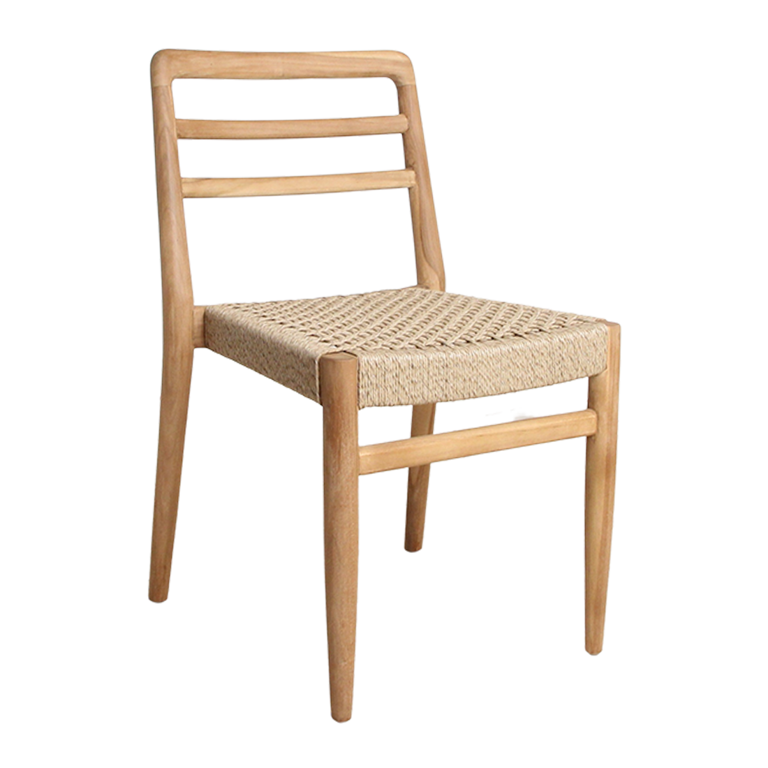 Verano Patio Chair without Armrest Natural Set of 2 Raw Materials