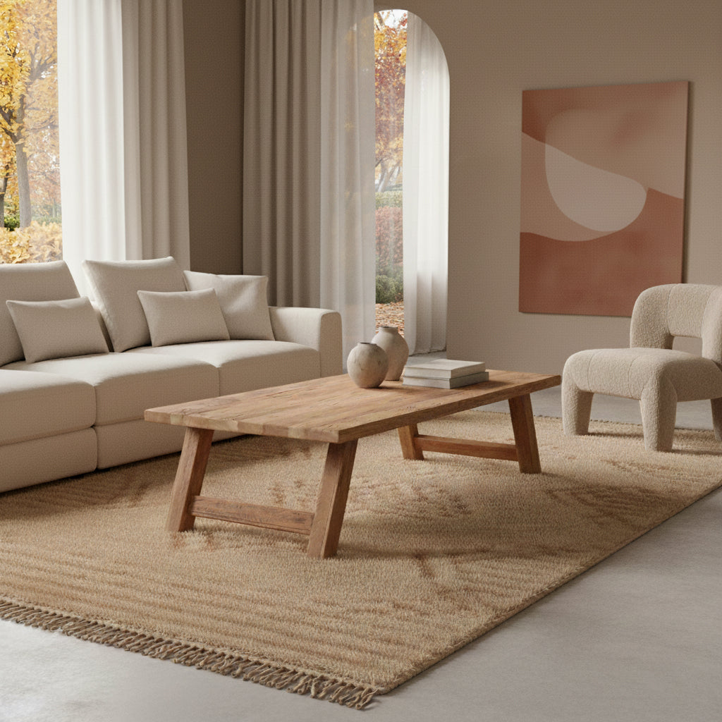 Farmwood Rectangular Coffee Table Raw Materials