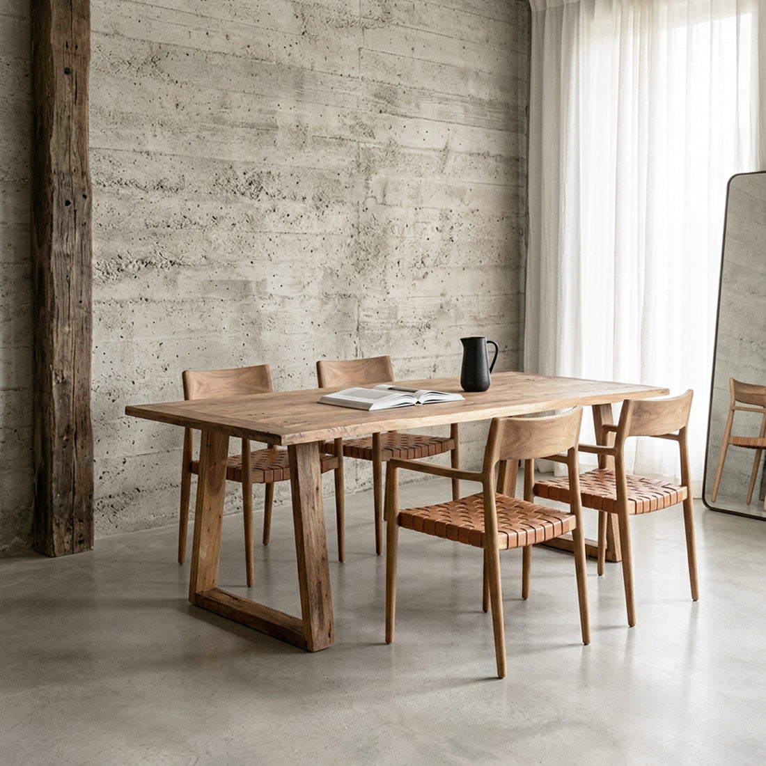 Teak Dining Table Farmwood 200cm Raw Materials