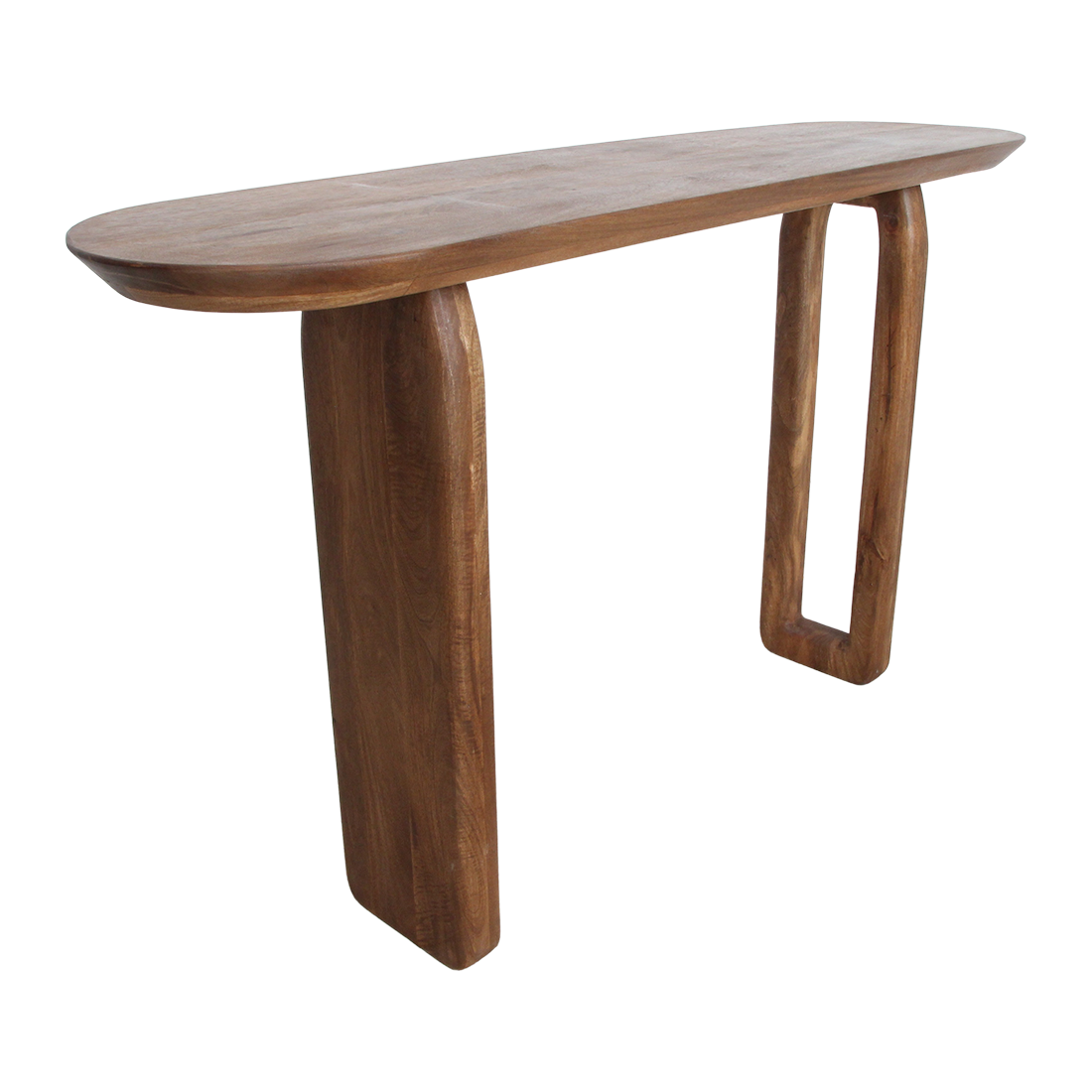 Bullnose Console Table Brown Raw Materials