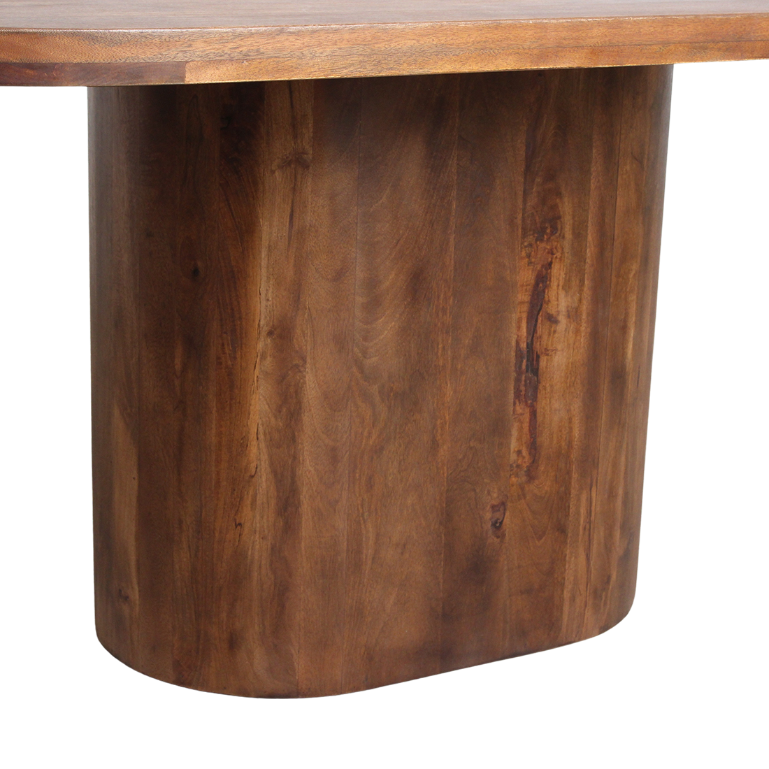 Dining Table Bullnose Oblong Oval Mango Wood 240cm Raw Materials