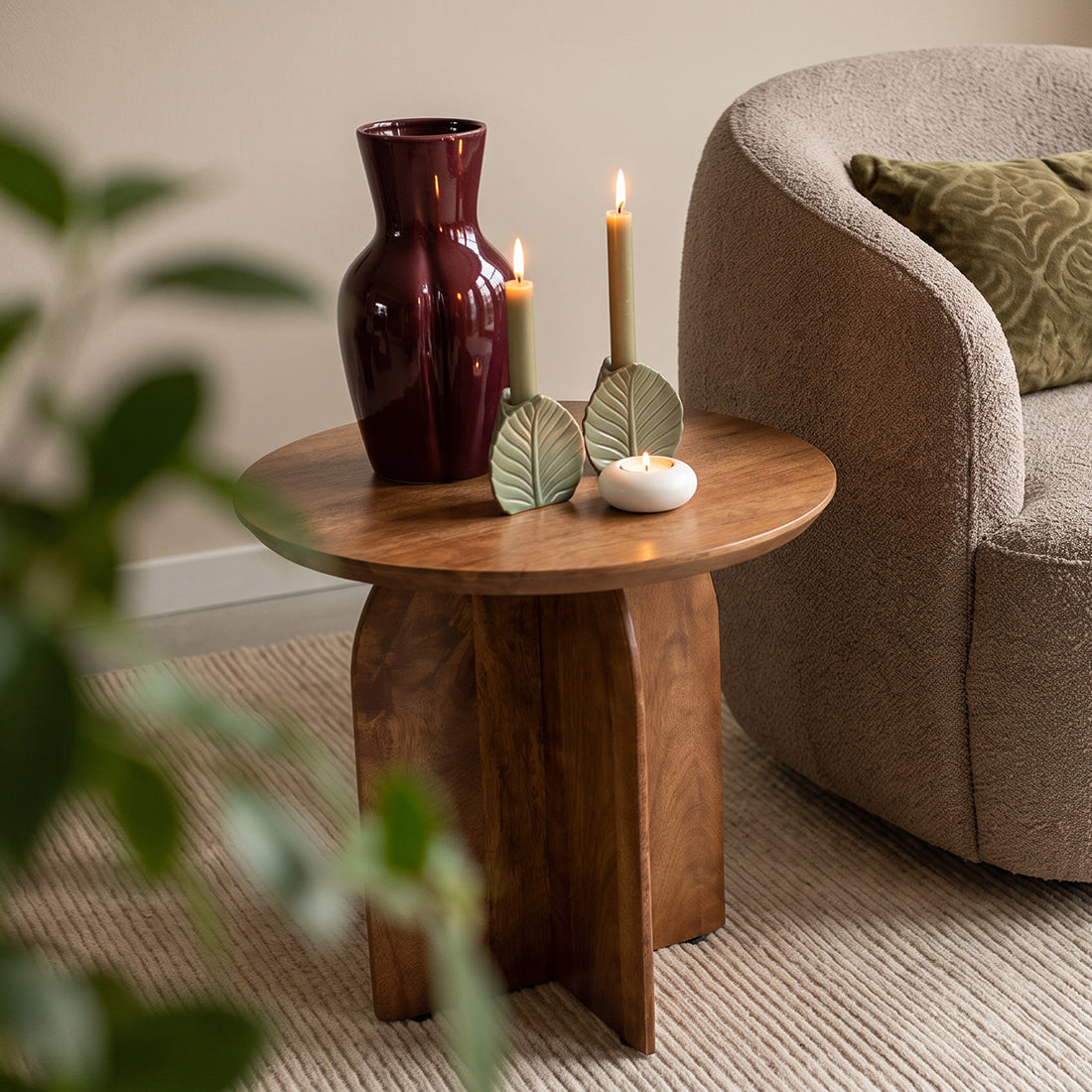 Side table Bullnose 50cm Raw Materials