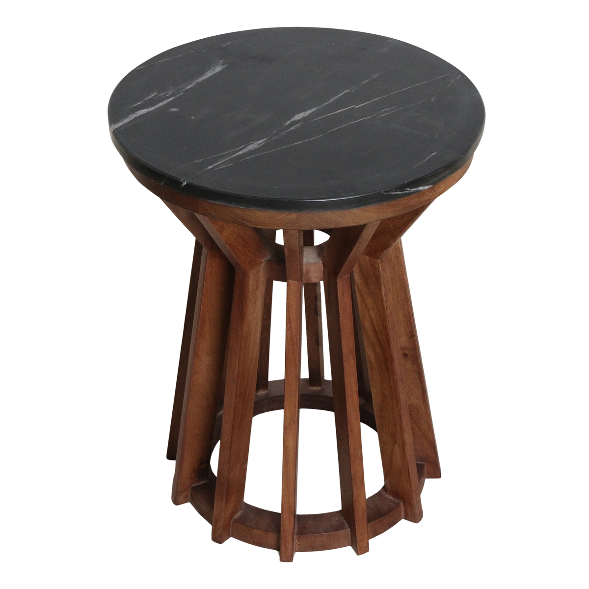 Side table Sabah Black Marble Ø40x50cm Raw Materials