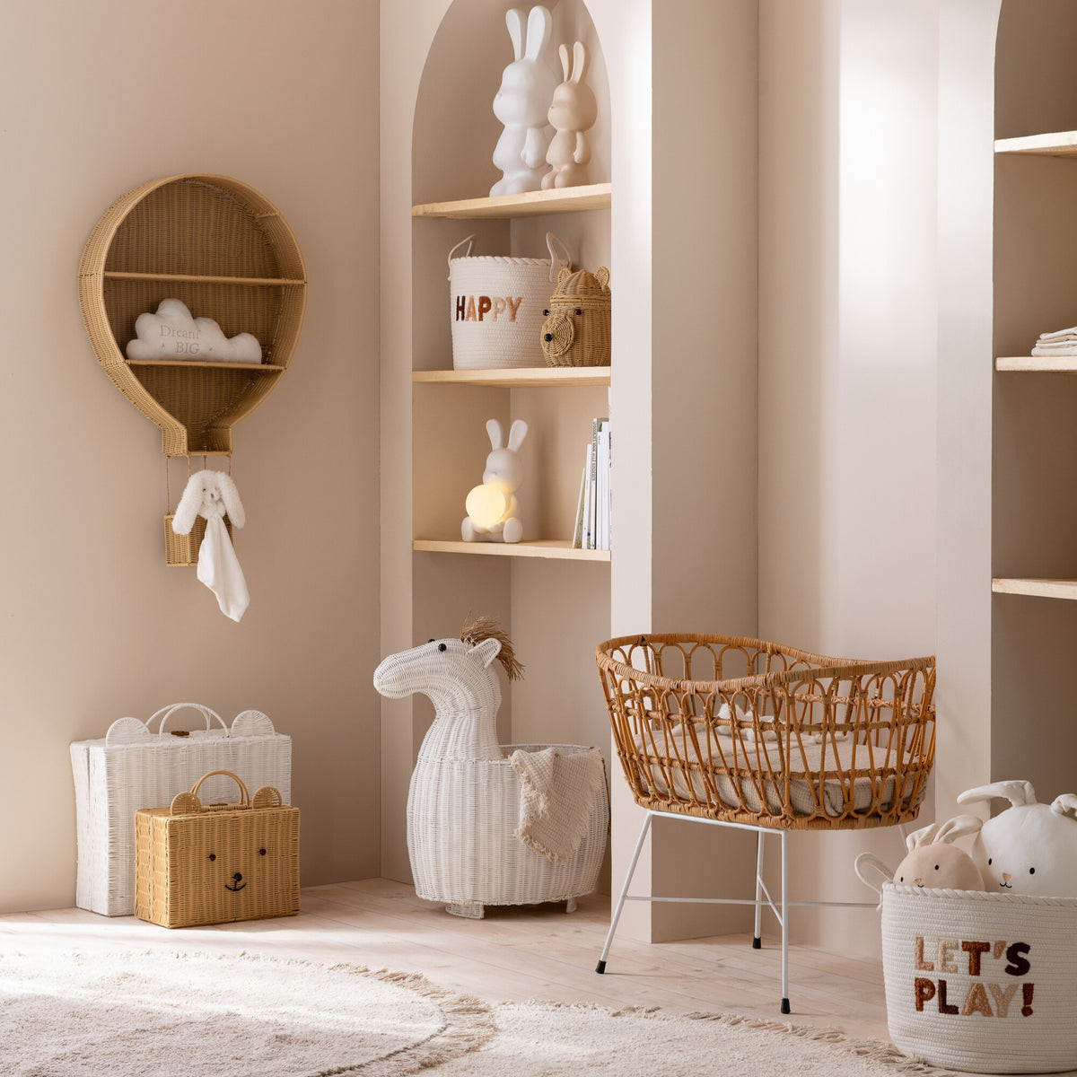 Wall Rack Hot Air Balloon Plastic Natural J-Line