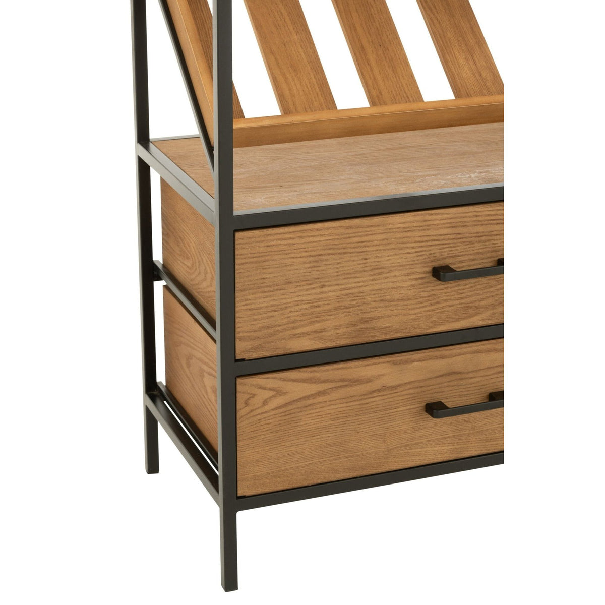 Wine Cabinet Natural/Black Wood Veneer Large J-Line