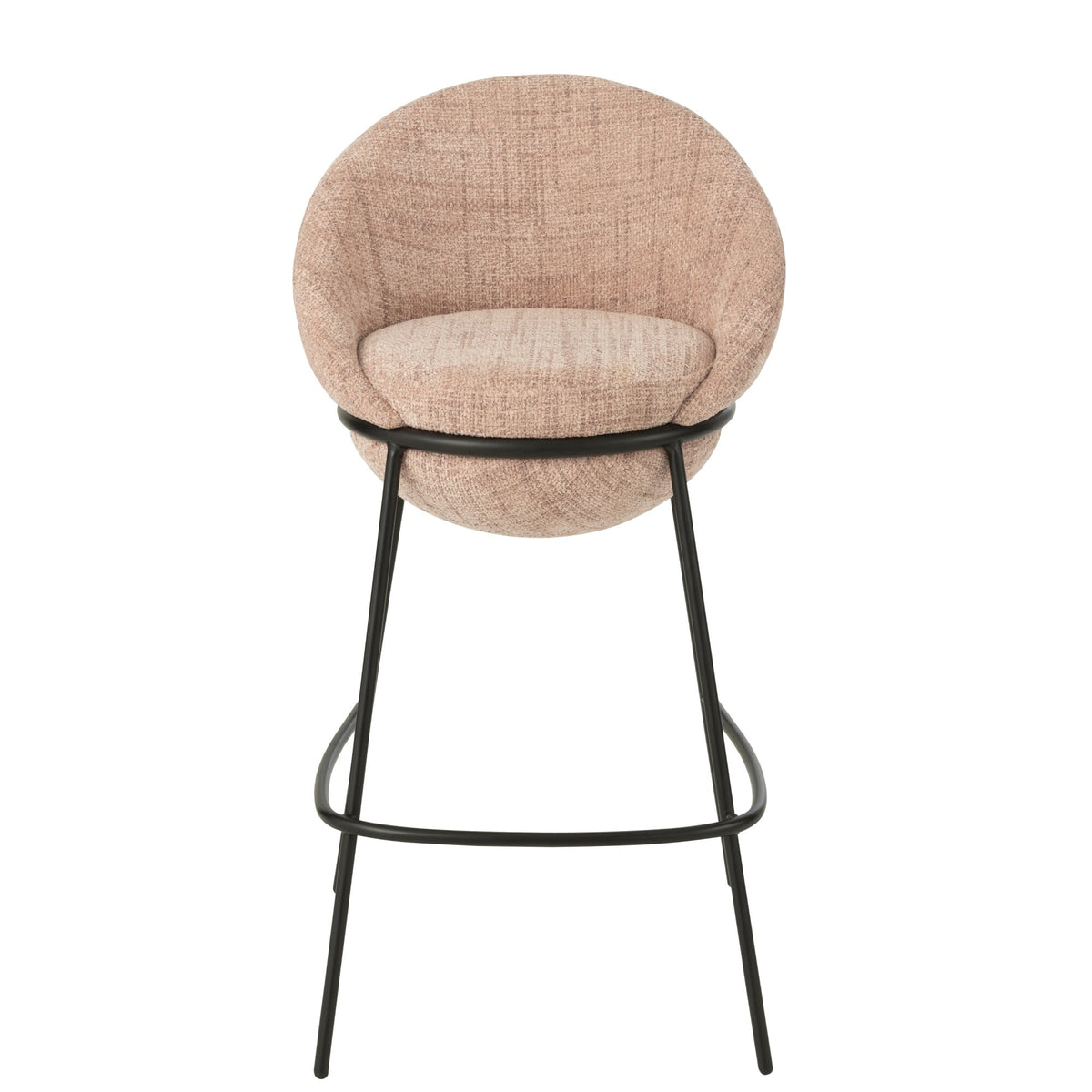 Bar Stool Iron Light Pink/Black - J-Line
