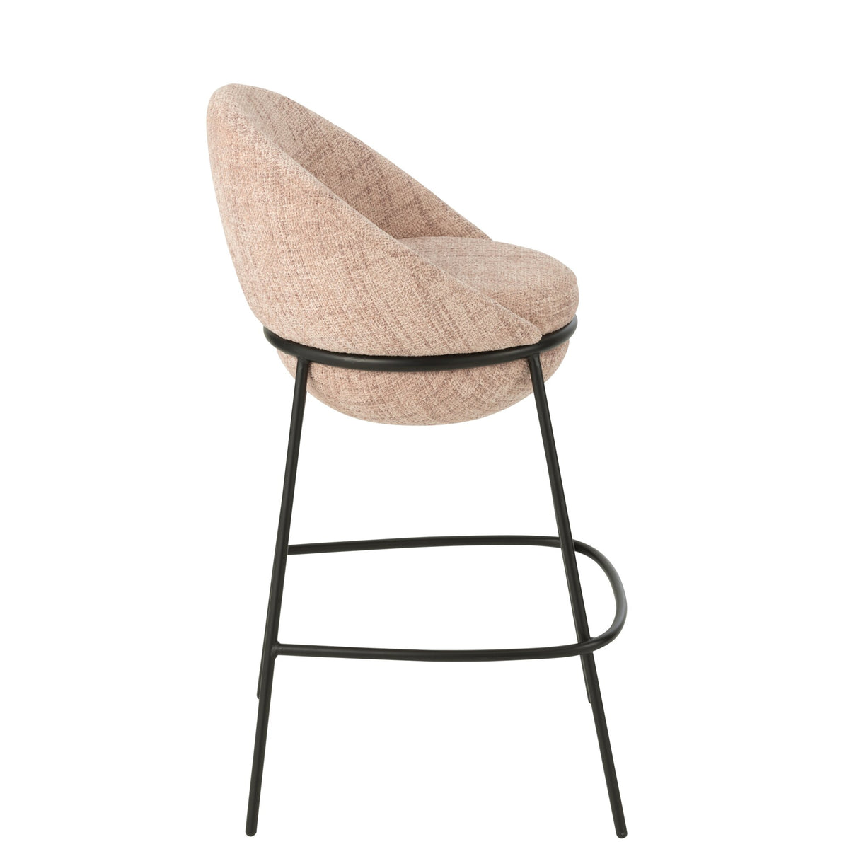 Bar Stool Iron Light Pink/Black - J-Line