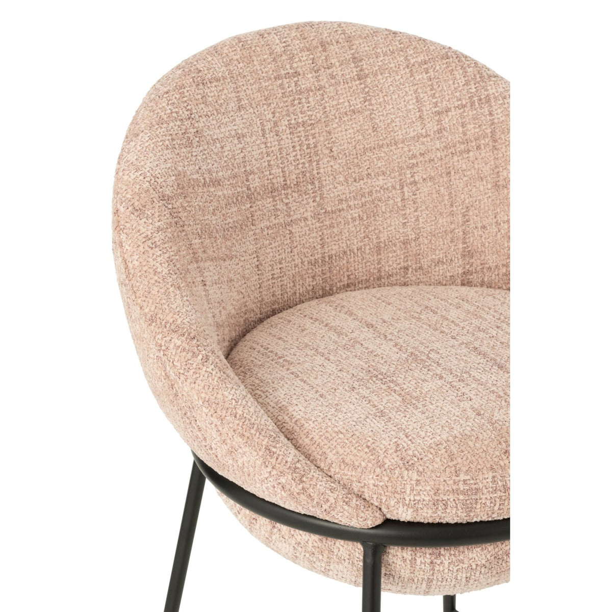 Bar Stool Iron Light Pink/Black - J-Line