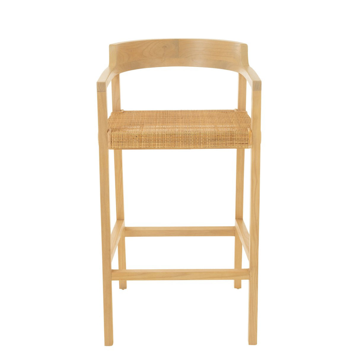 Barstoel Emma Teakhout Naturel J-Line - Barkruk - J-Line - livinglovely.nl
