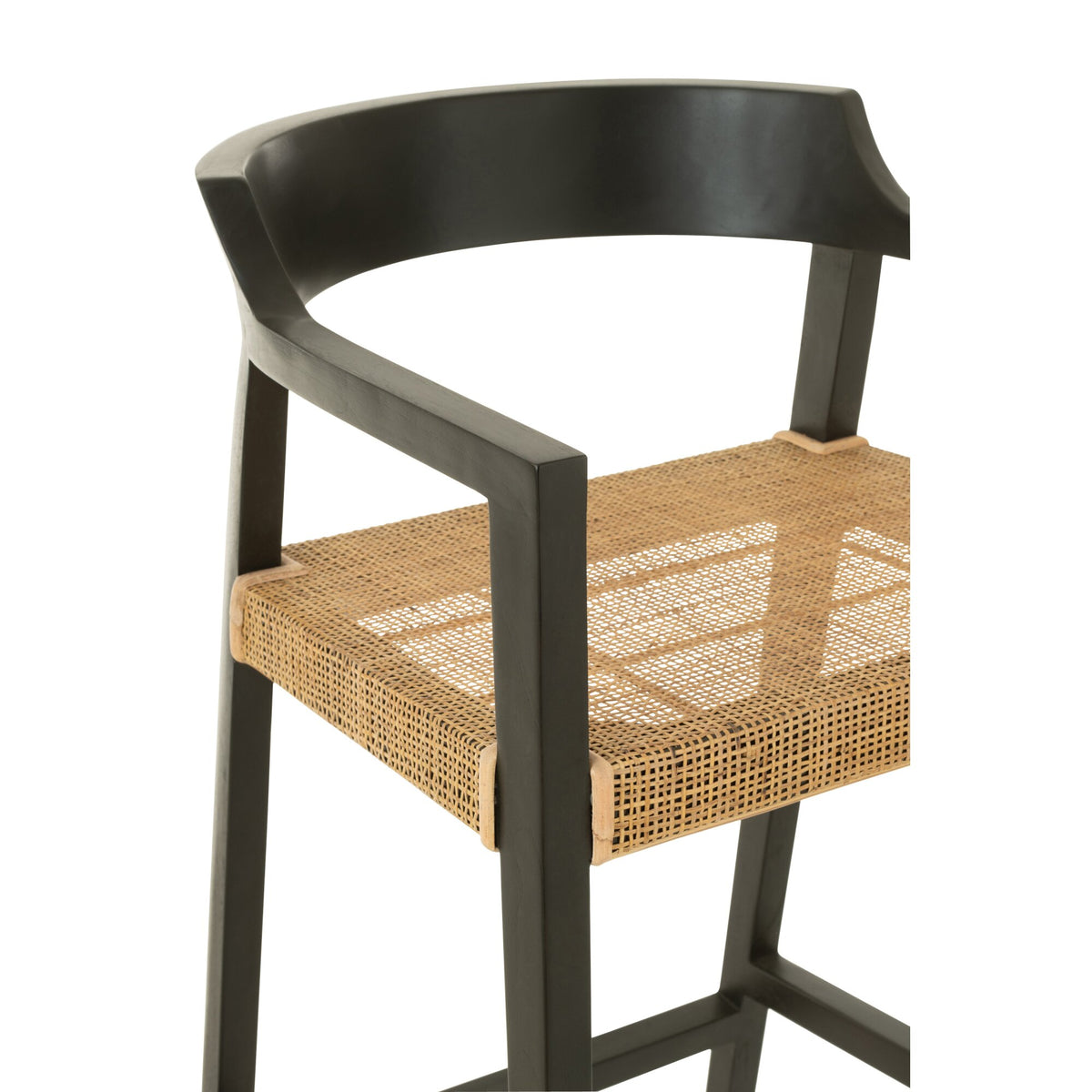 Bar stool Emma Teak Wood Black Brown J-Line