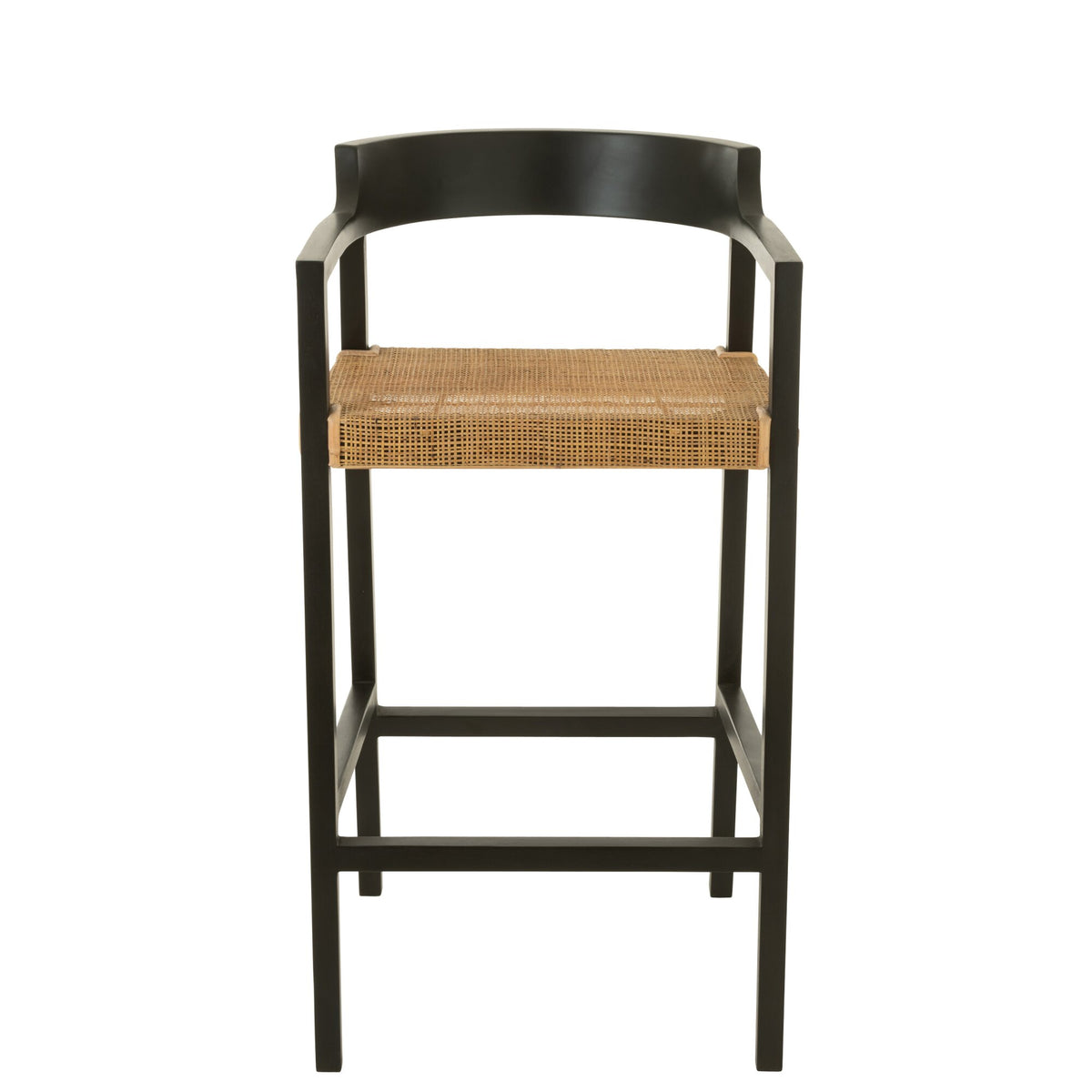 Bar stool Emma Teak Wood Black Brown J-Line