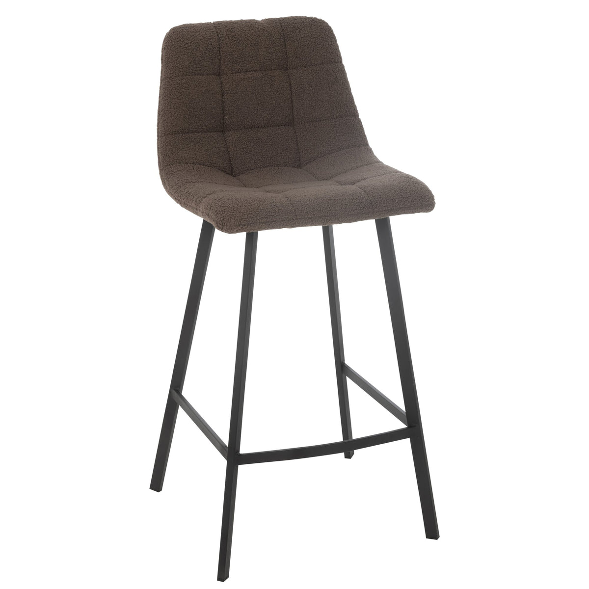 Bar stool Kent Metal/Polyester Brown J-Line
