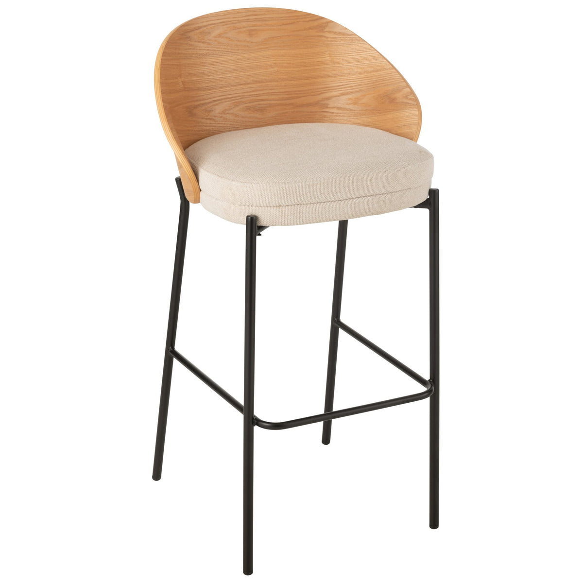 Bar stool Lone Multiplex/Metal Natural/Beige J-Line