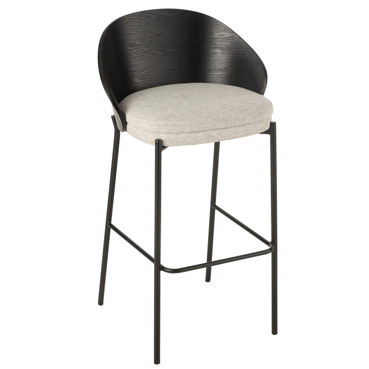 Bar stool Lone Multiplex/Metal Black/Grey J-Line