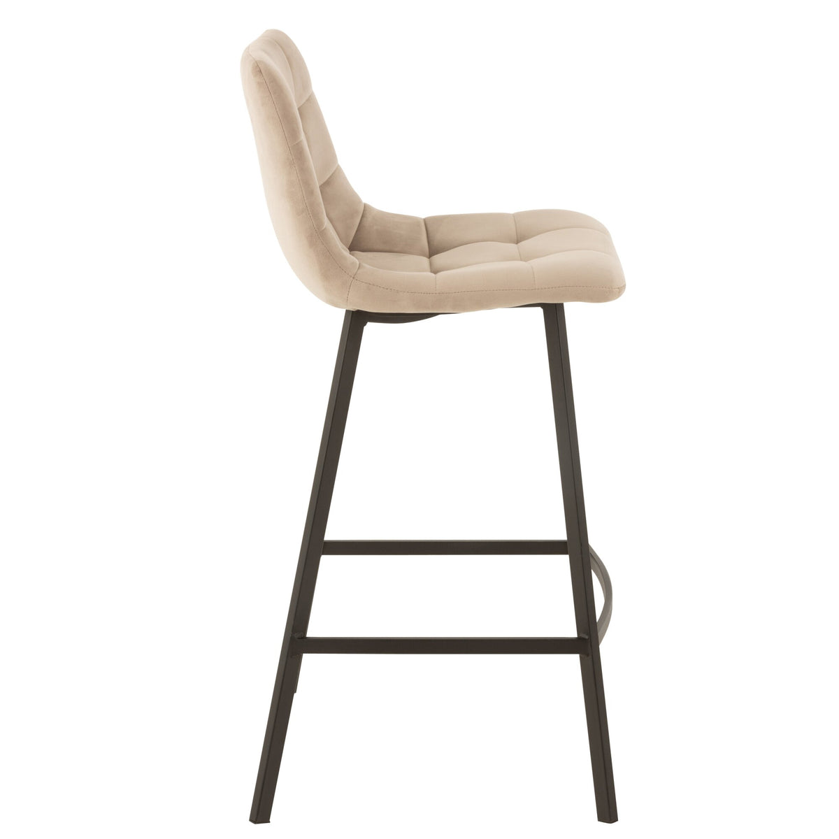 Bar stool Olivier Fabric/Metal Beige