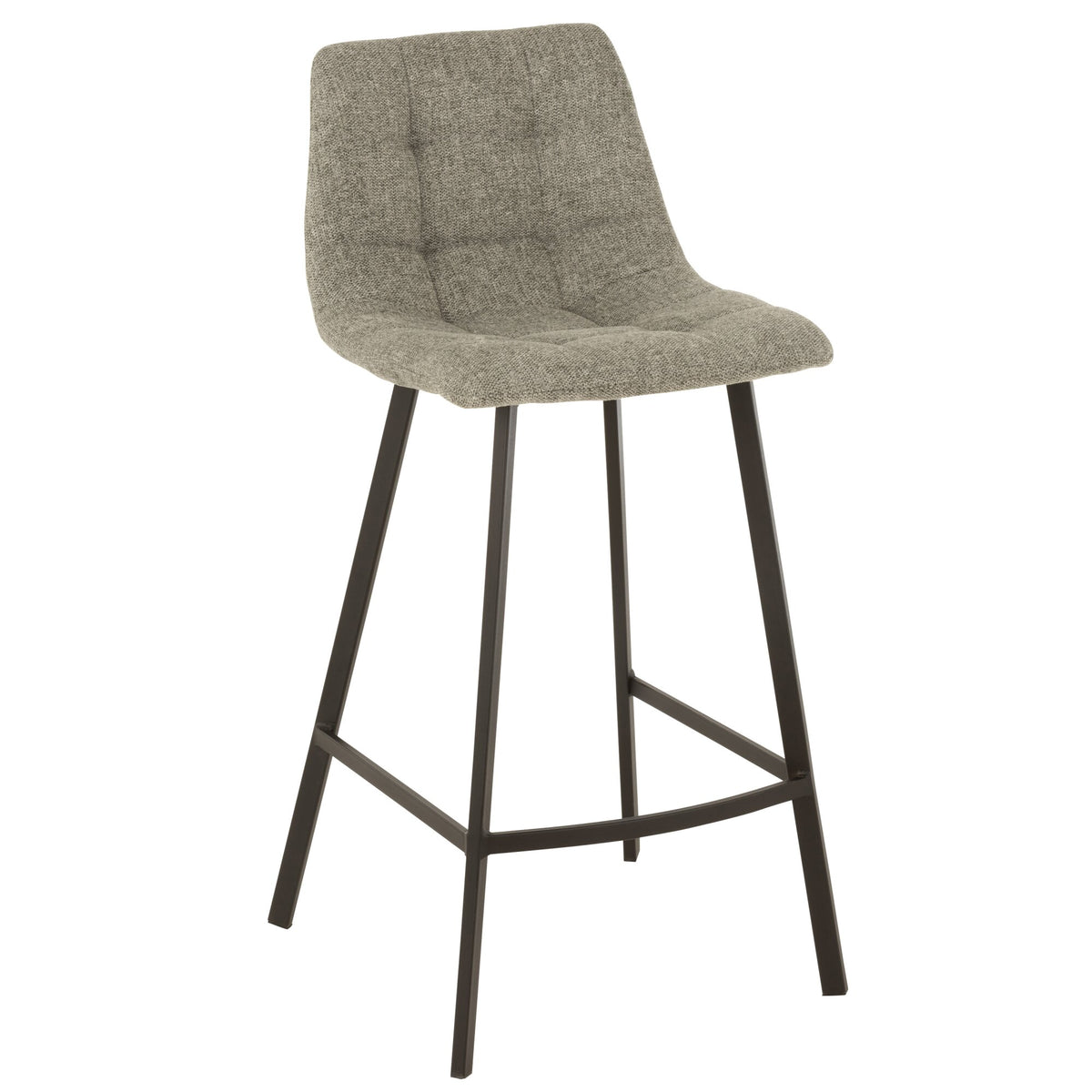 Bar stool Stephane Fabric/Metal Grey J-Line