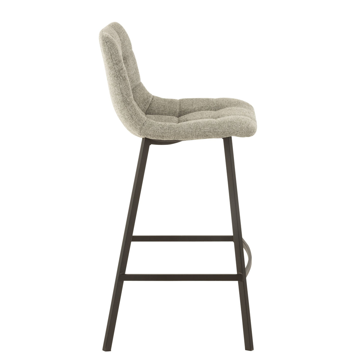 Bar stool Stephane Fabric/Metal Grey J-Line
