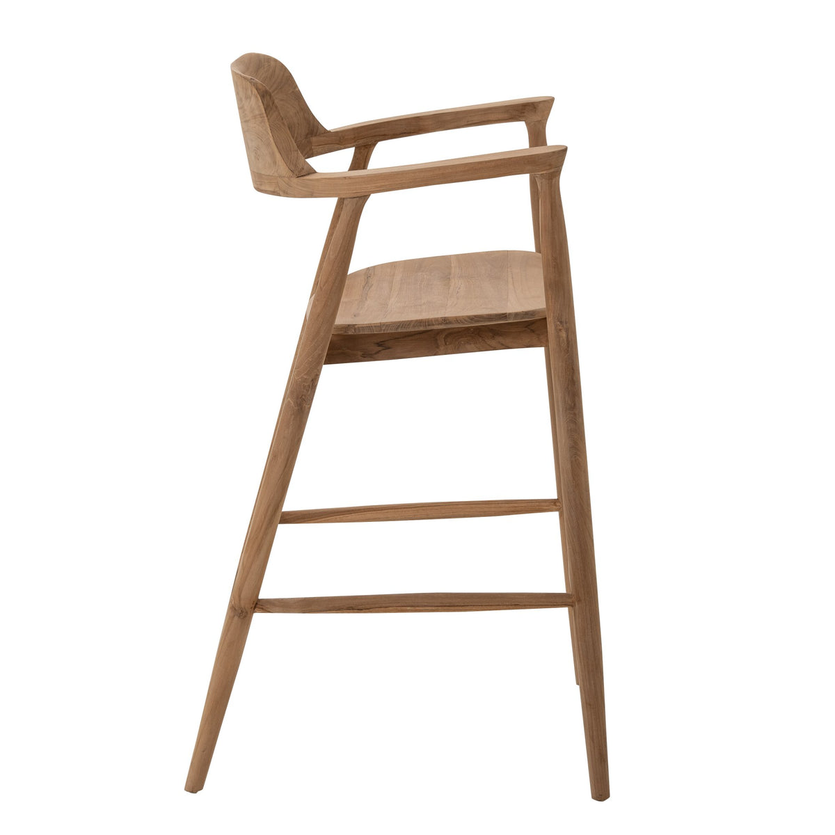 Bar Stool Teak Wood Natural J-Line