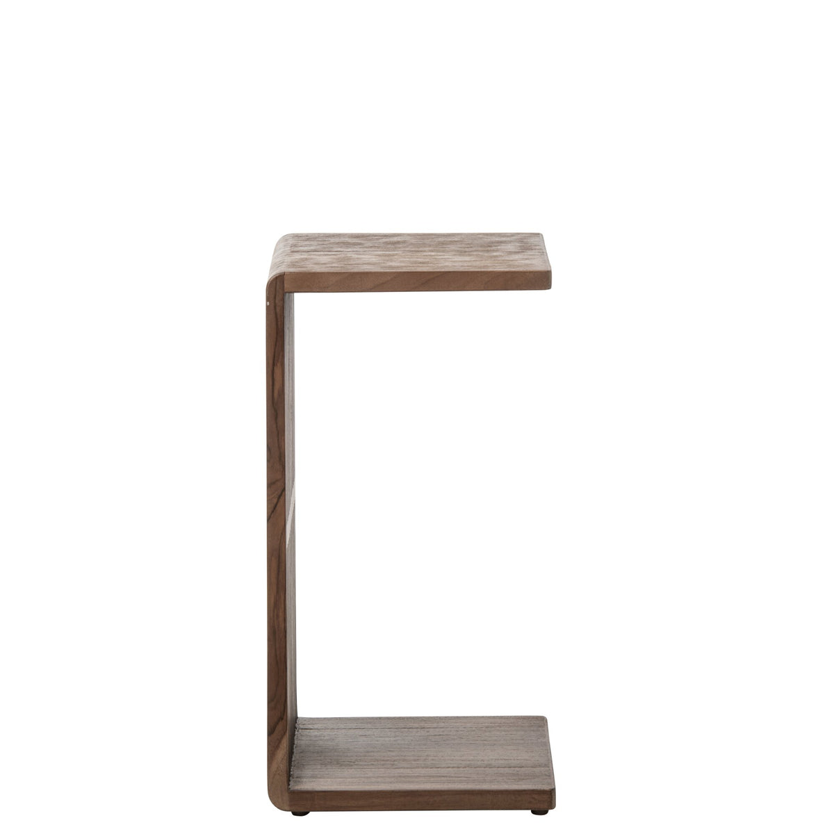 Side Table Slatted Recycled Wood Dark Brown J-Line