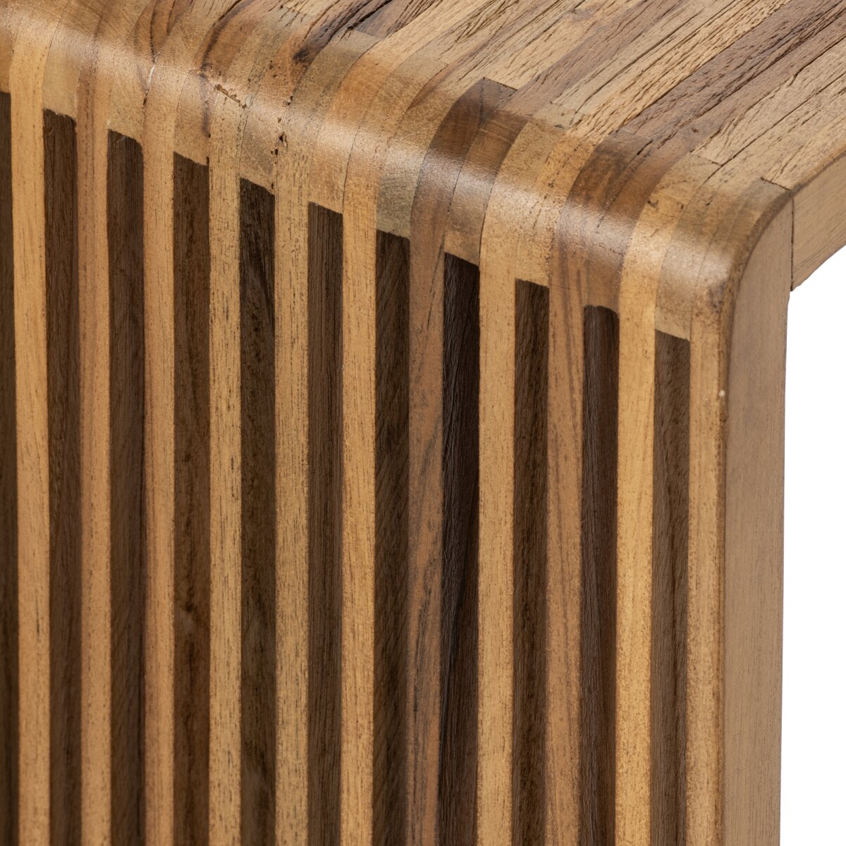 Side Table Slats Recycled Wood Natural J-Line