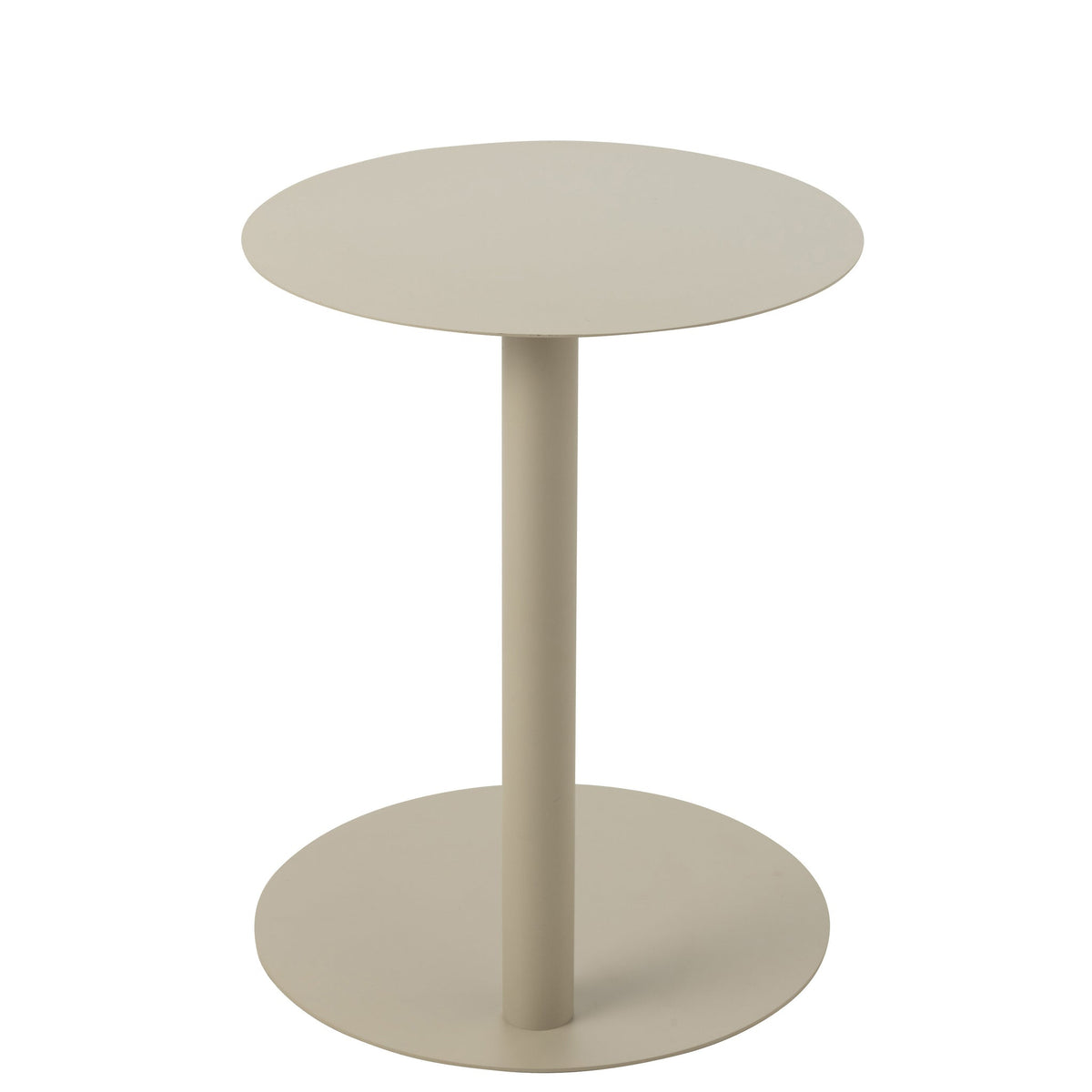 Side Table Round Metal Beige J-Line