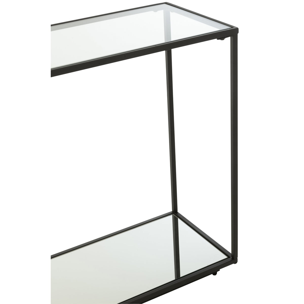 Console Table Metal/Glass Black J-Line