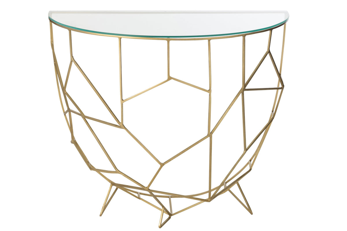 Console Table Moza Metal/Glass Gold J-Line
