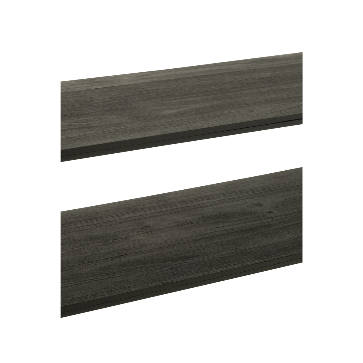 Console Rectangle Recycled Wood/Metal Black J-Line