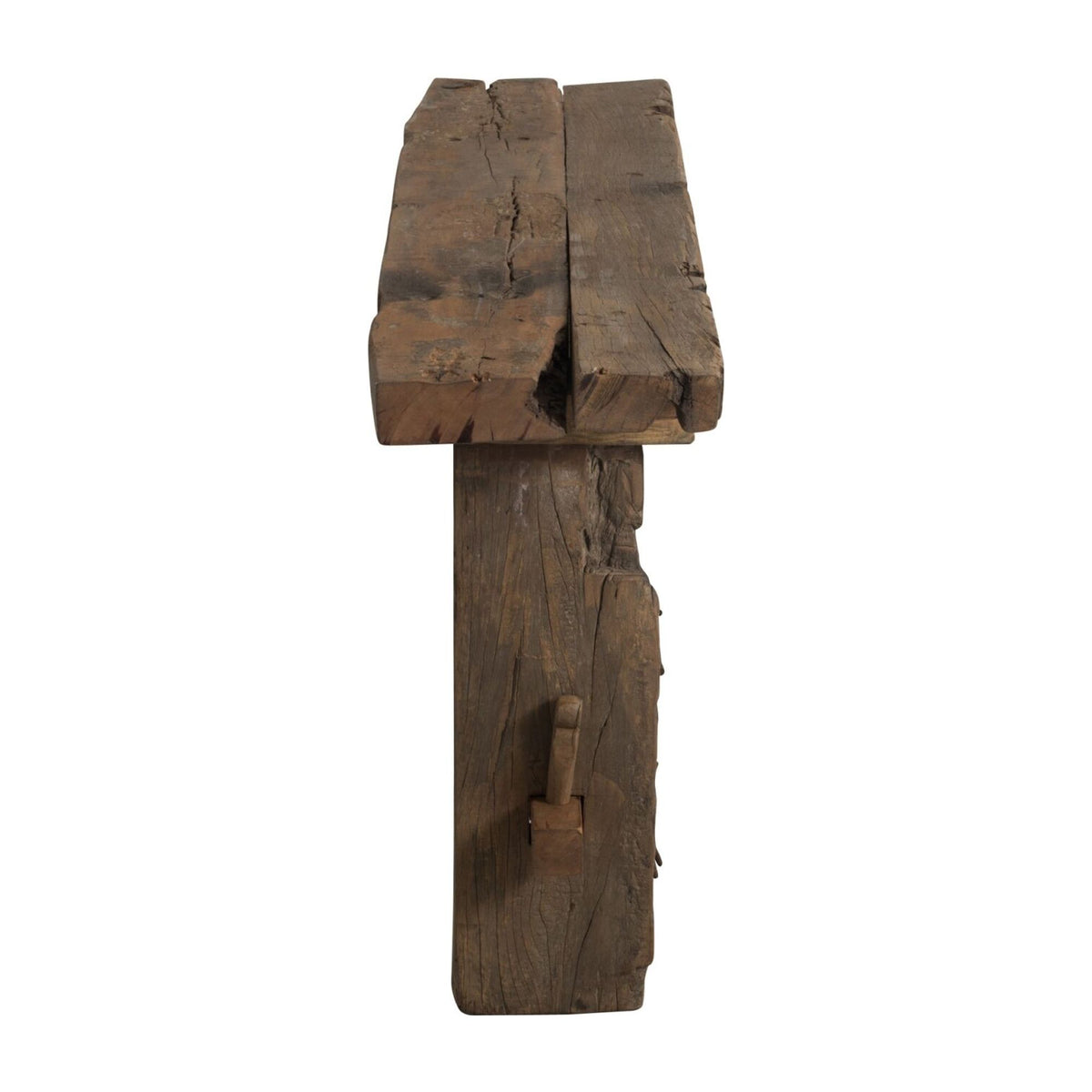 Console Table Rough Recycled Wood Brown J-Line