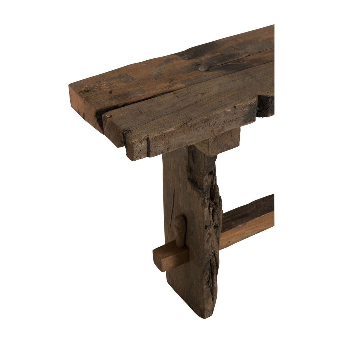 Console Table Rough Recycled Wood Brown J-Line