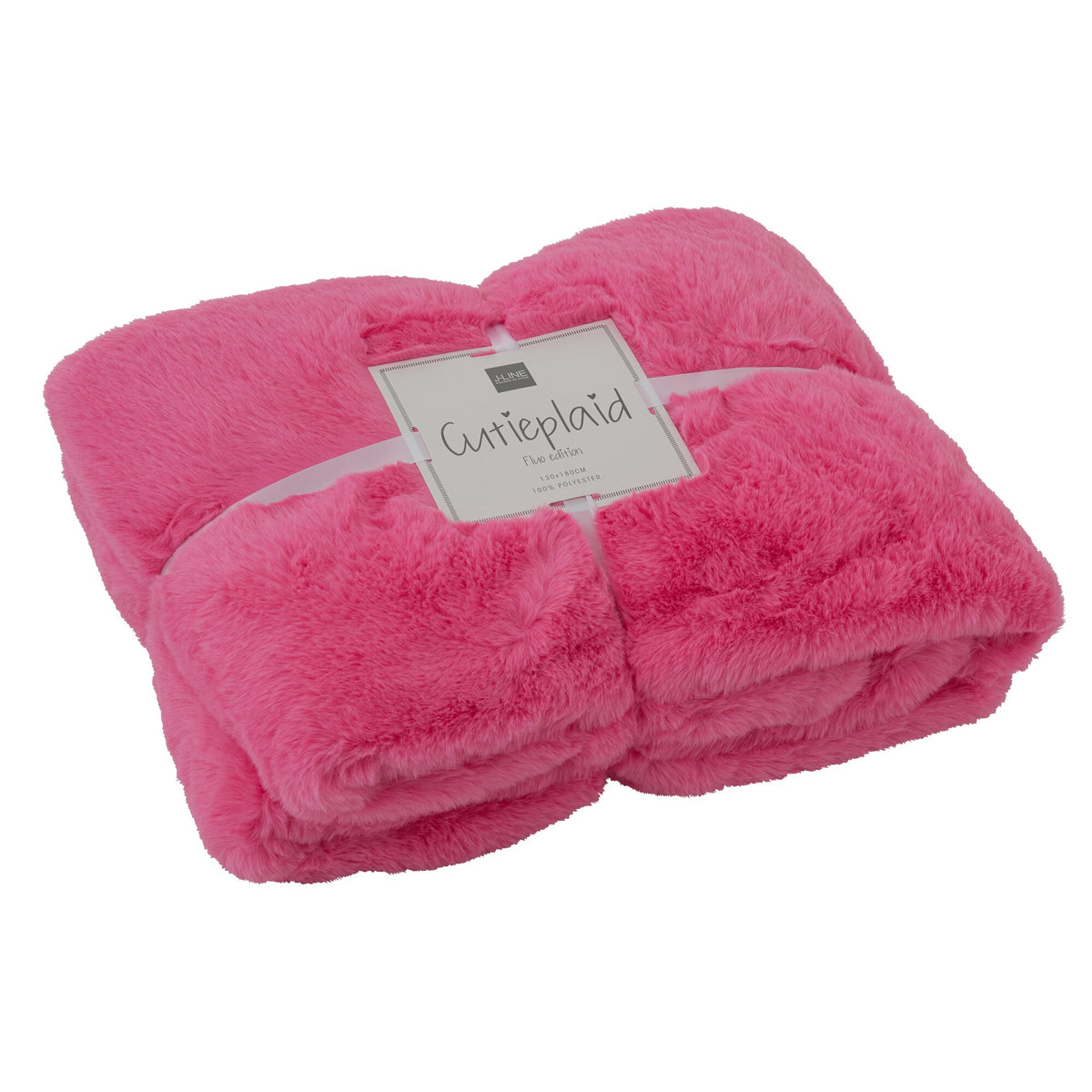 Cutie Polyester Blanket Fluorescent Pink L130x180cm J-Line