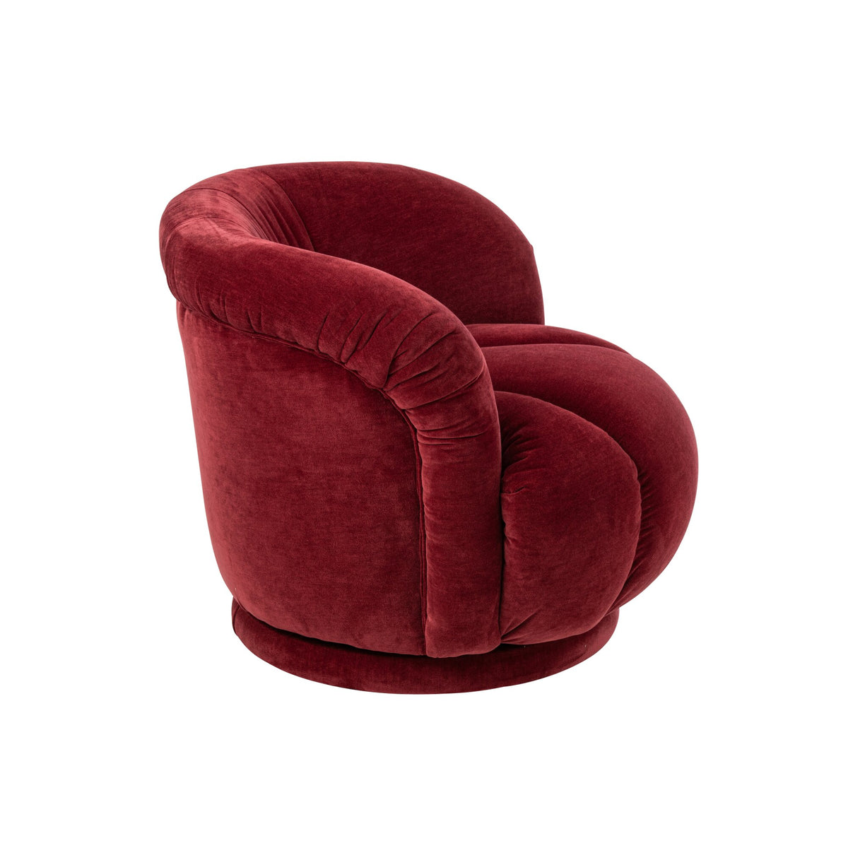 Swivel Armchair Plywood/Fabric Bordeaux J-Line
