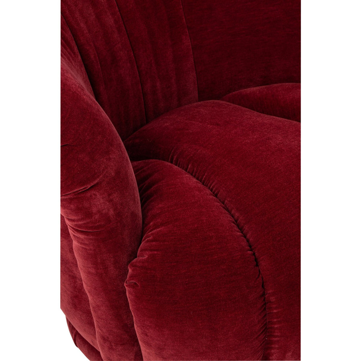 Swivel Armchair Plywood/Fabric Bordeaux J-Line