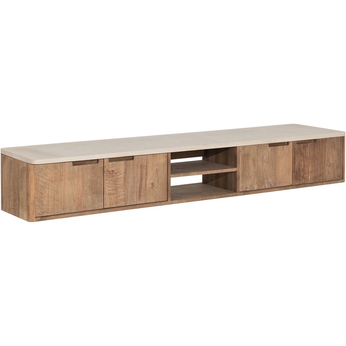 DTP Home Bliss No.2 Large Wall-Mounted Mortex TV Cabinet 210cm