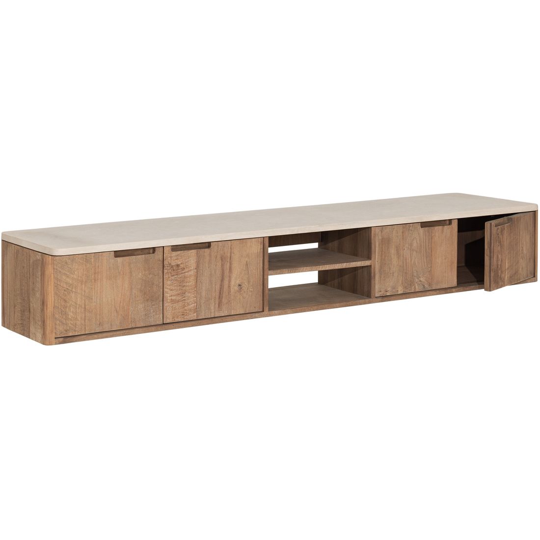 DTP Home Bliss No.2 Large Wall-Mounted Mortex TV Cabinet 210cm