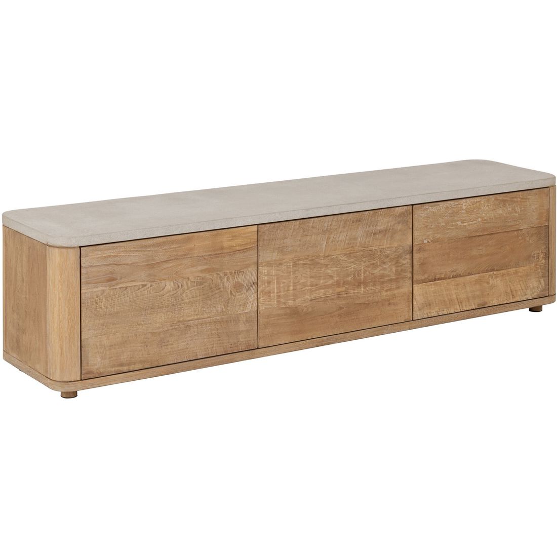 DTP Home Nova Medium TV Stand with Travertine Top