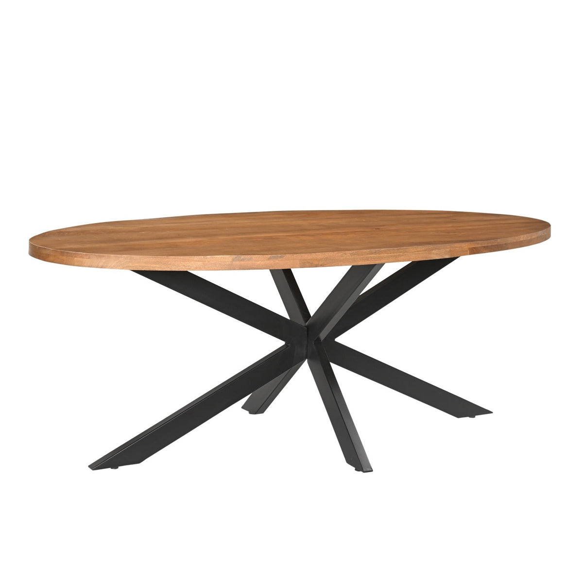 Eettafel Rocky Pecan 210cm van Livingfurn, L210cm x B100cm x H76cm