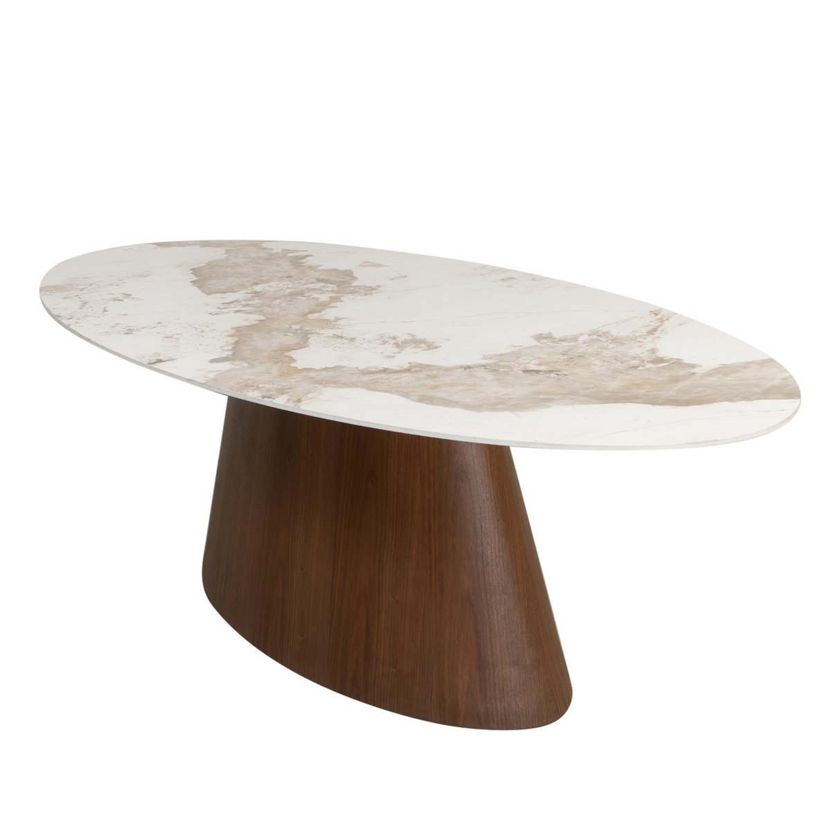 Ellipse Eettafel Keramiek Marmer 220cm - Pole To Pole - Eetkamertafel - Pole To Pole - livinglovely.nl