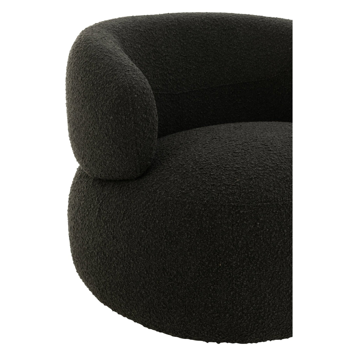 Armchair Swivel Round Foam Black J-Line