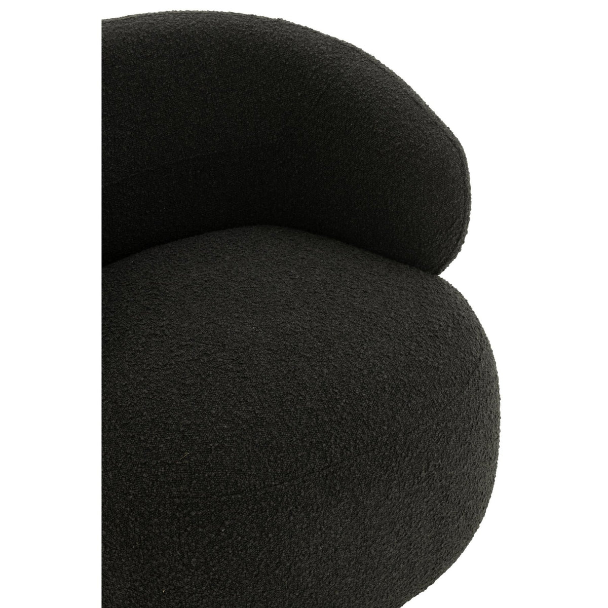 Armchair Swivel Round Foam Black J-Line
