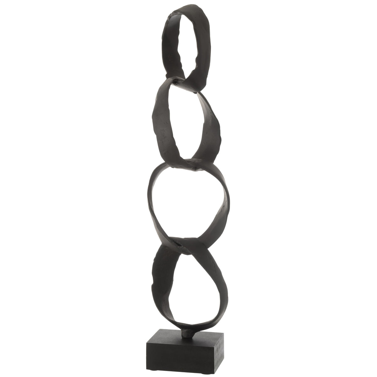 Figure Rings On Stand Aluminum Black Large J-Line