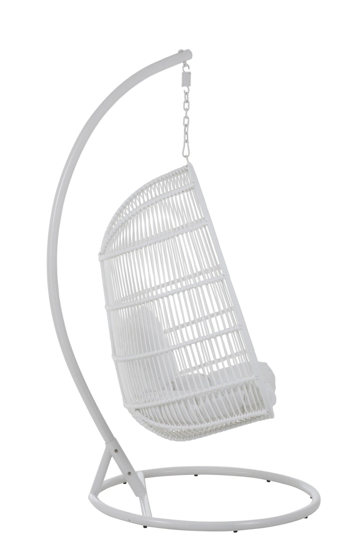 Hangstoel Ovaal Staal Wit - Hangstoel - J-Line - livinglovely.nl