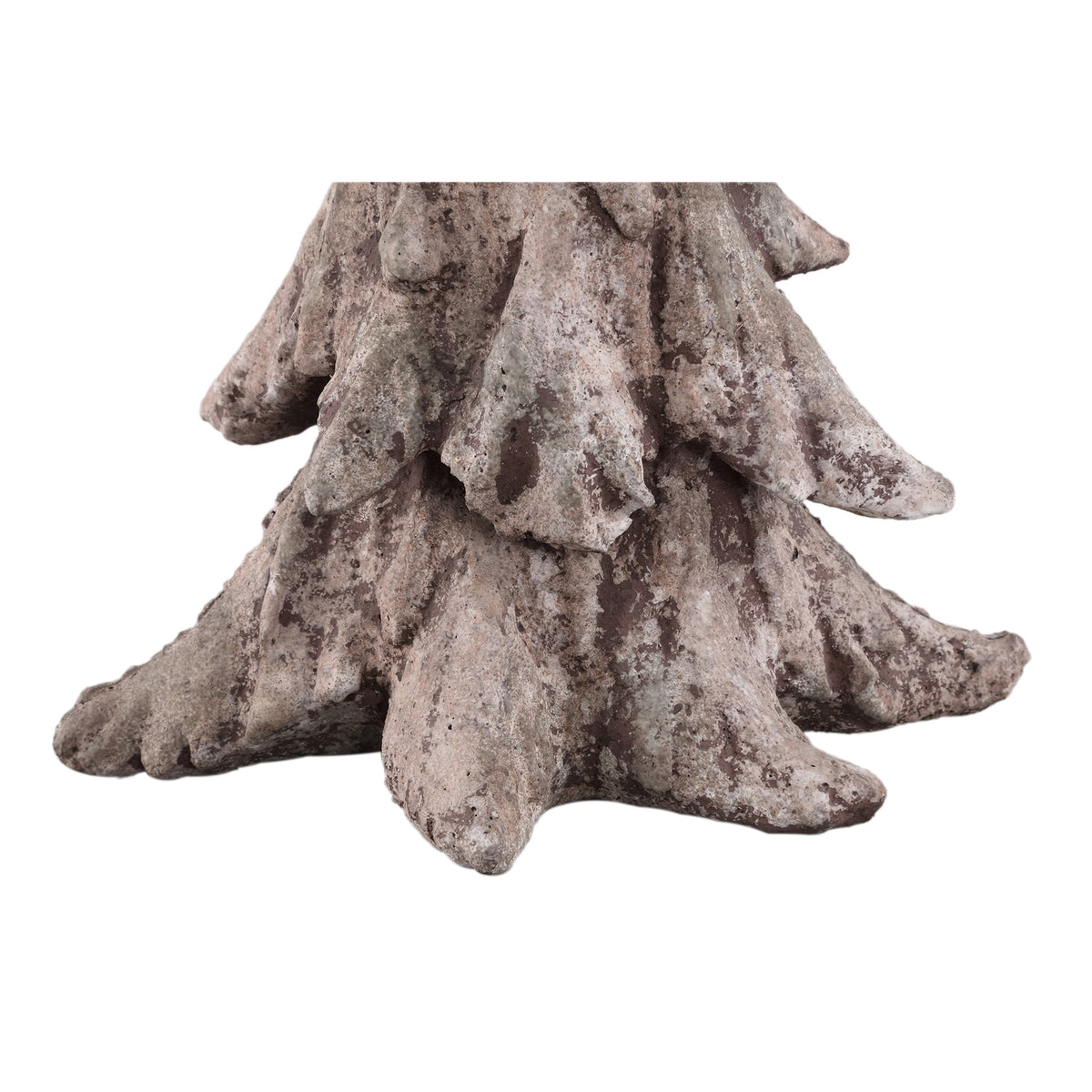 Hascal Kerstboom Beeld Cement Large van PTMD, detail van de brede gelaagde takken