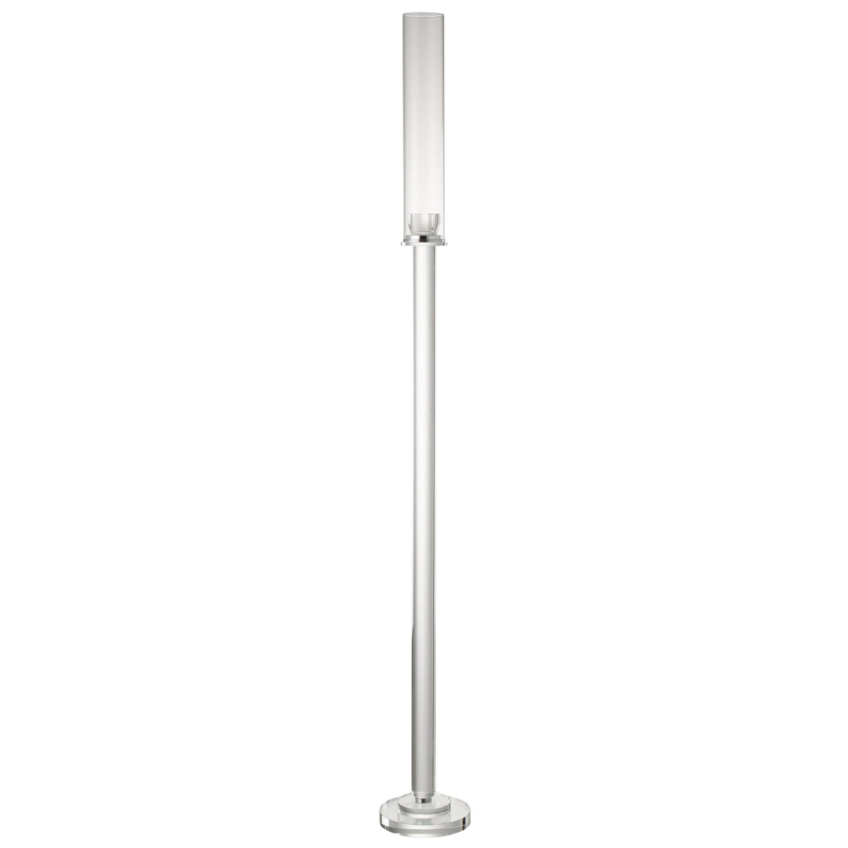 Candle Holder Moira Glass Transparent Large Dia14xH120cm J-Line