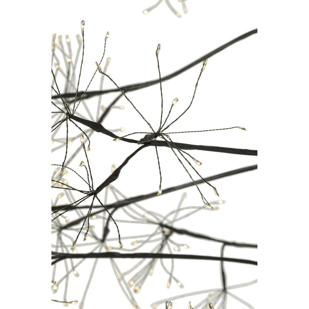 Kerstboom 3000 Led Metaal Zwart Large H300cm van J-Line, zwarte kerstboom van metaal, van dichtbij gezien