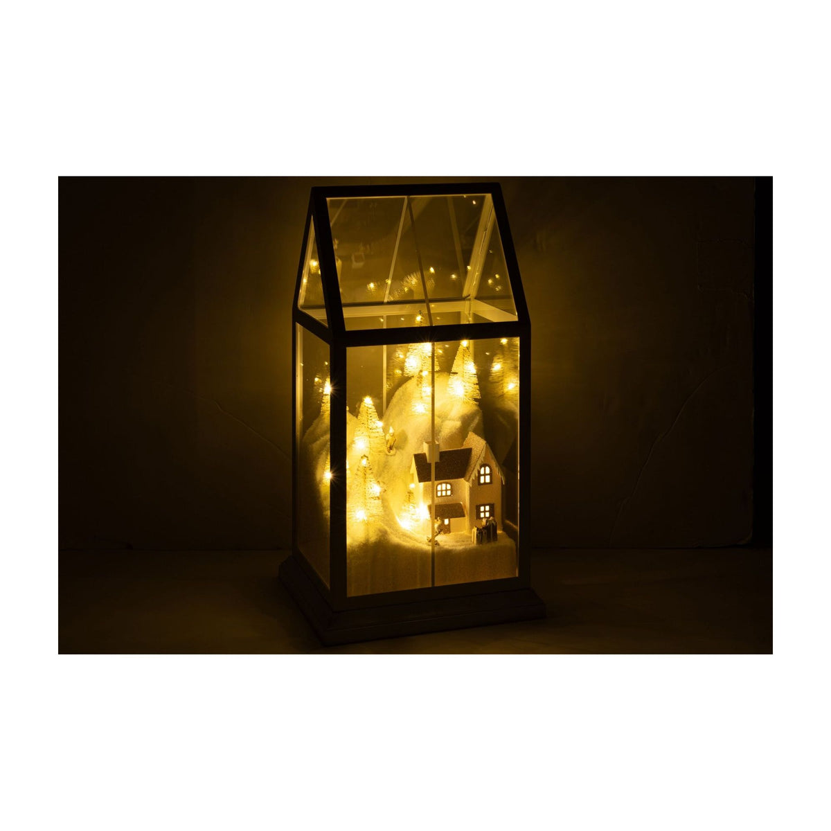 Christmas Village Glass LED White/Gold Small J-Line